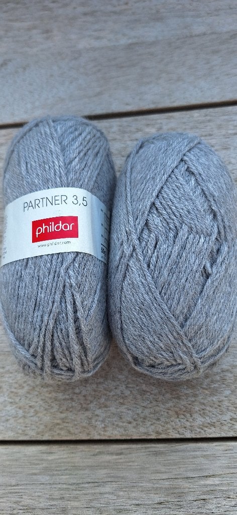 500g Phildar Partner 3,5 lichtgrijs, Hobby & Loisirs créatifs, Enlèvement ou Envoi, Neuf, Tricot ou Crochet, Laine ou Fils