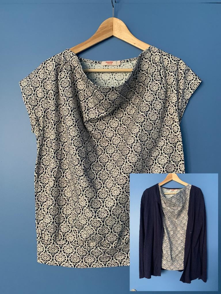 Feestelijke top - Fragile - Maat L, Kleding | Dames, Overige kleuren, Fragile, Maat 42/44 (L), Zo goed als nieuw