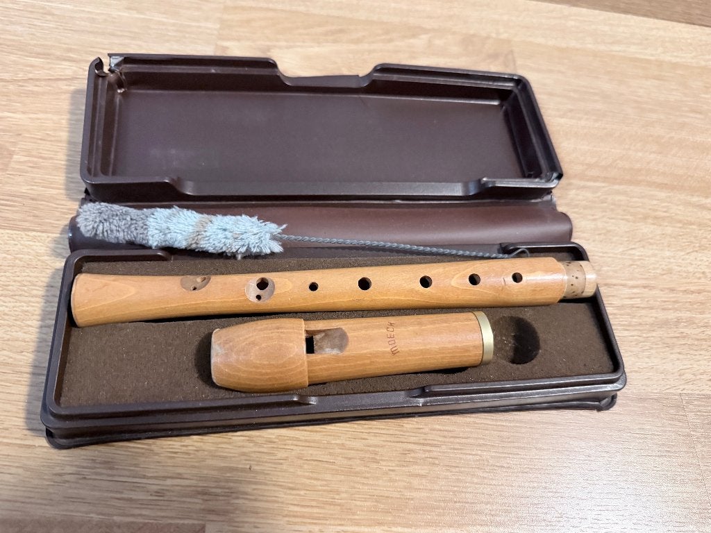  Moeck Tuju sopraanblokfluit, van geïmpregneerd esdoornhout., Musique & Instruments, Enlèvement ou Envoi, Utilisé, Soprano ou Sopranino