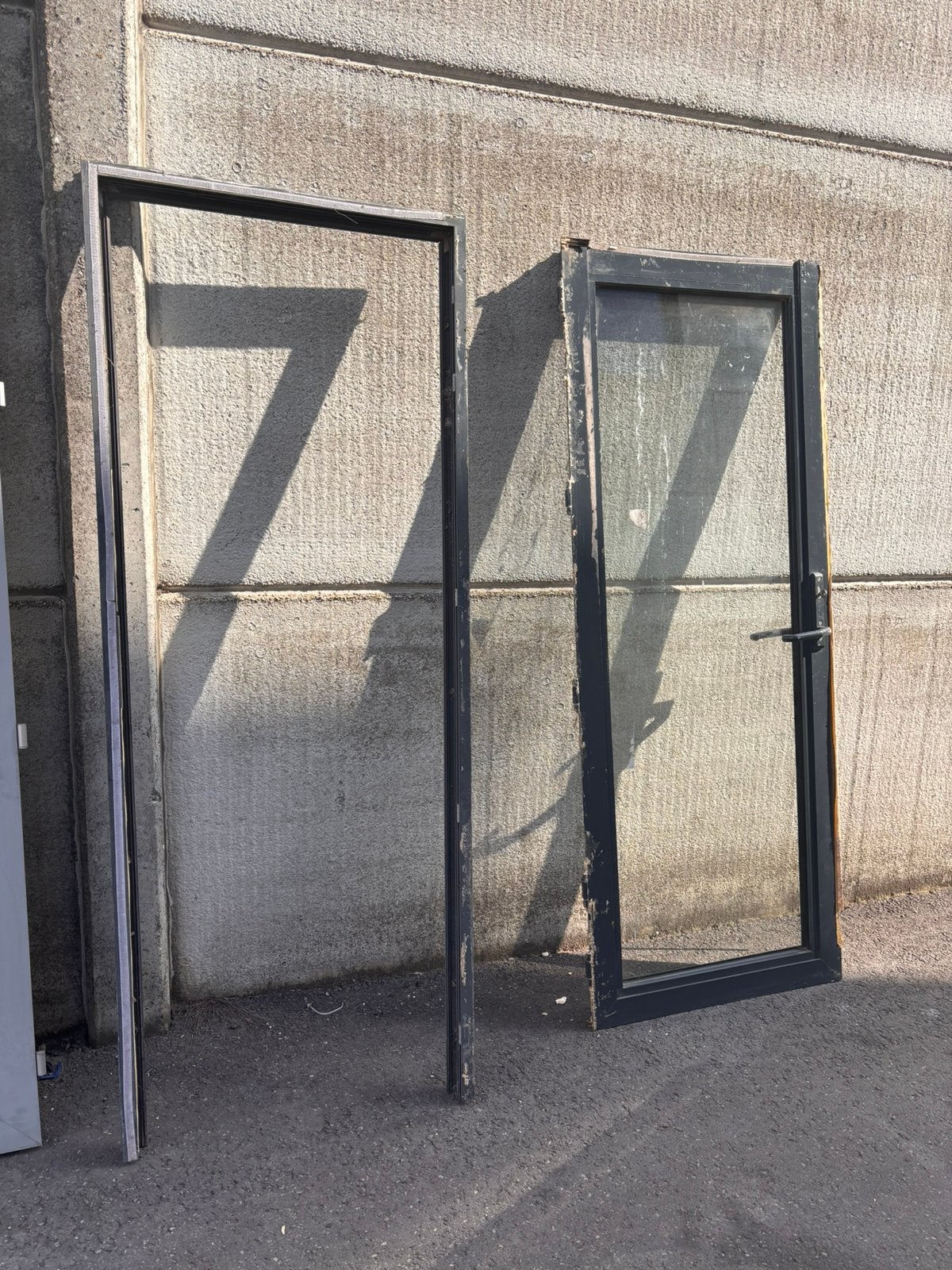 Pvc deur met glas, inclusief vast kader, Ophalen, Gebruikt, Minder dan 80 cm, Binnendeur