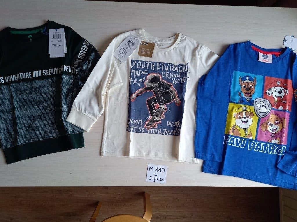 Nieuw pakket longsleeves maat  110 en maat 116 jongen, Kinderen en Baby's, Ophalen of Verzenden, Shirt of Longsleeve, Jongen, Nieuw