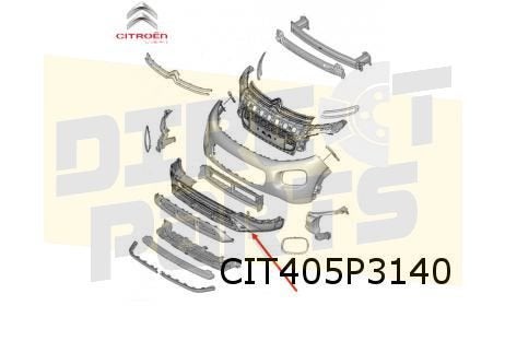 Citroen C3 Aircross (10/17-7/21) (A88) voorbumper onder (bij, Neuf, -, -, Avant