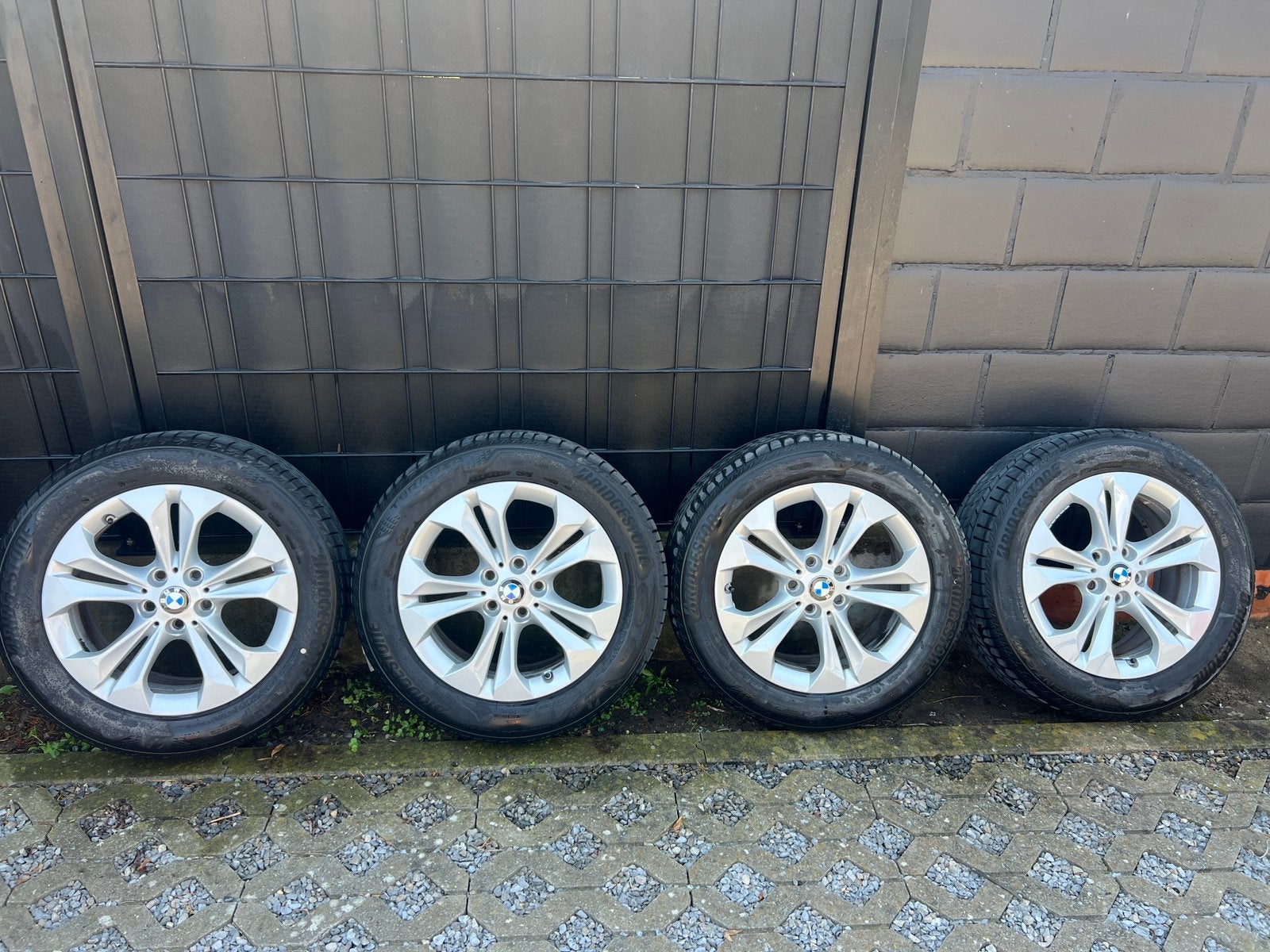 Aluminium velgen met zomerbanden voor BMW X1, Ophalen, Gebruikt, Banden en Velgen, 17 inch
