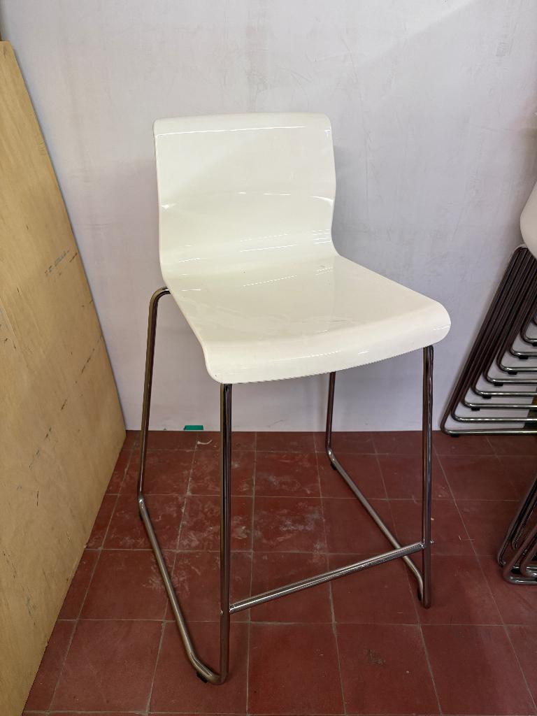 hoge stoel wit, Ophalen, Met voetsteun, 60 tot 90 cm, Metaal