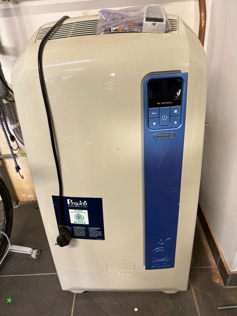 Mobiele airco, De’Longhi Pinguino PAC WE112 ECO, Ophalen, Energieklasse A of zuiniger, 3 snelheden of meer, Zo goed als nieuw