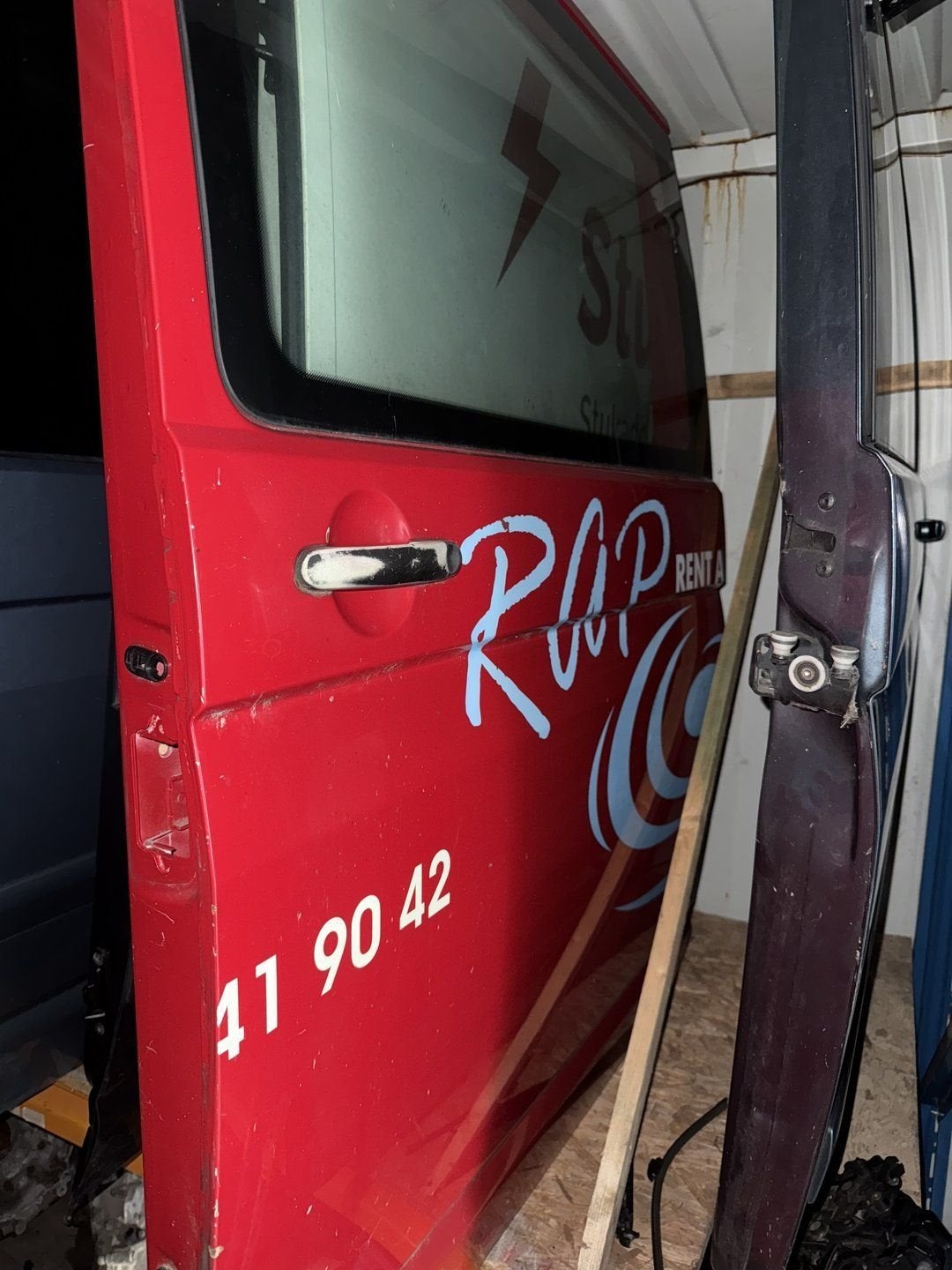 Volkswagen T5 schuifdeur LINKS ROOD, Auto-onderdelen, Ophalen, Gebruikt, -, Links