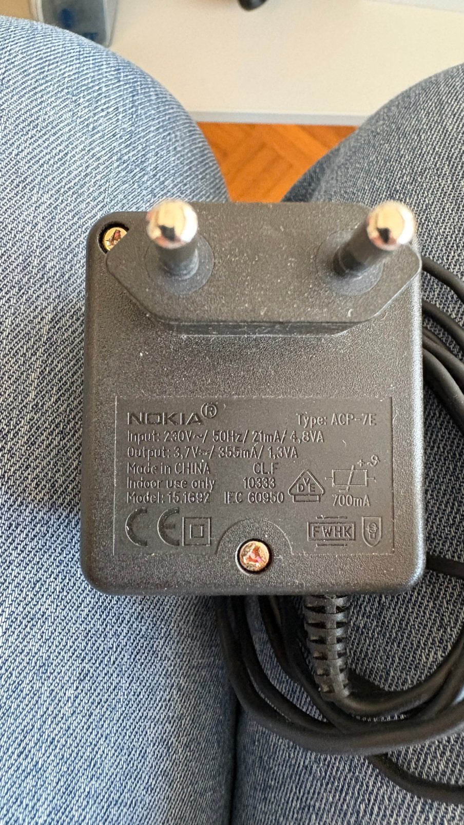 Chargeur Nokia  ACP-7E, Télécoms, Autres types, Nokia, Comme neuf, Enlèvement