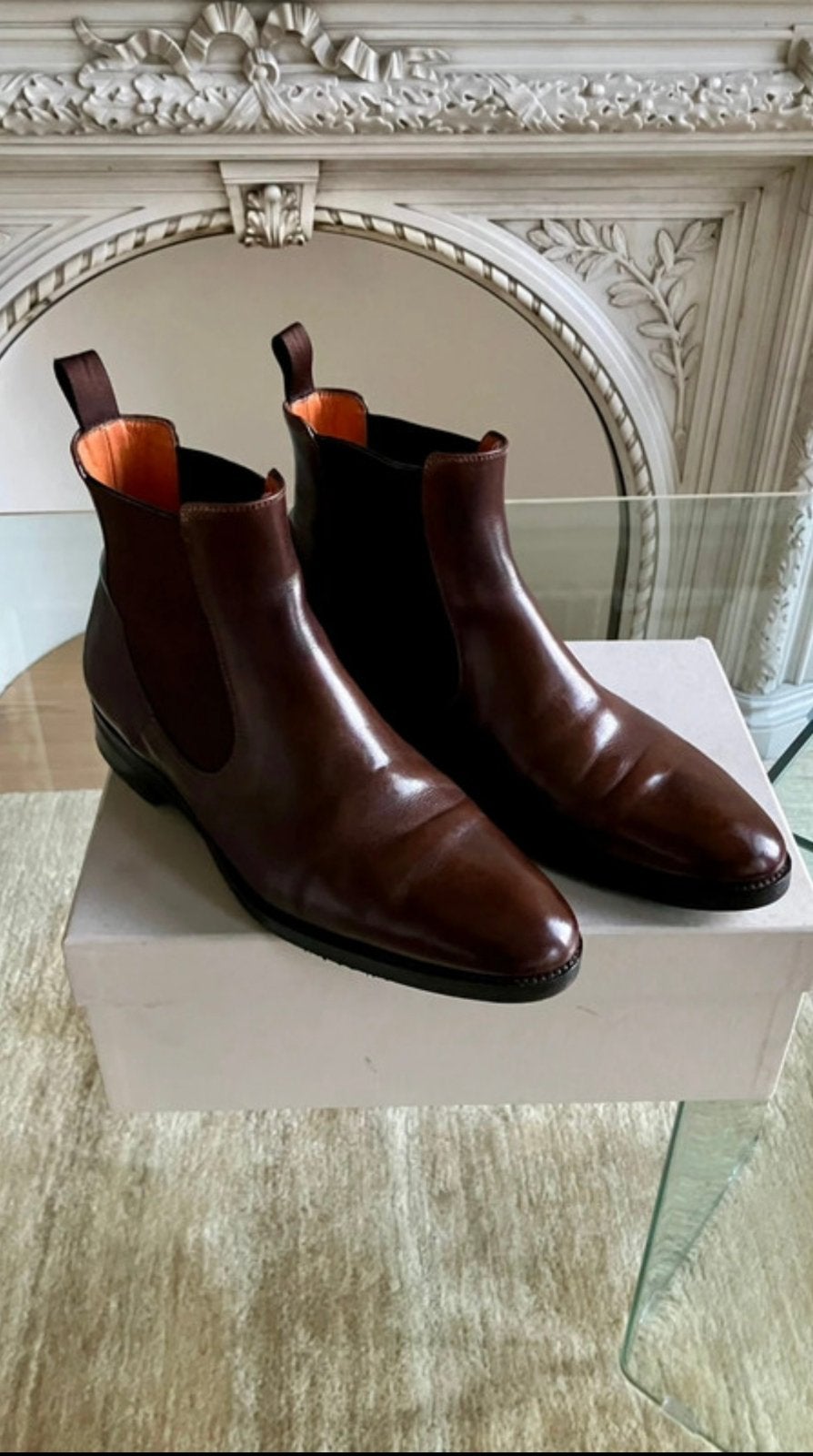 Santoni laarzen, Kleding | Heren, Schoenen, Bruin, Boots, Ophalen of Verzenden, Gedragen