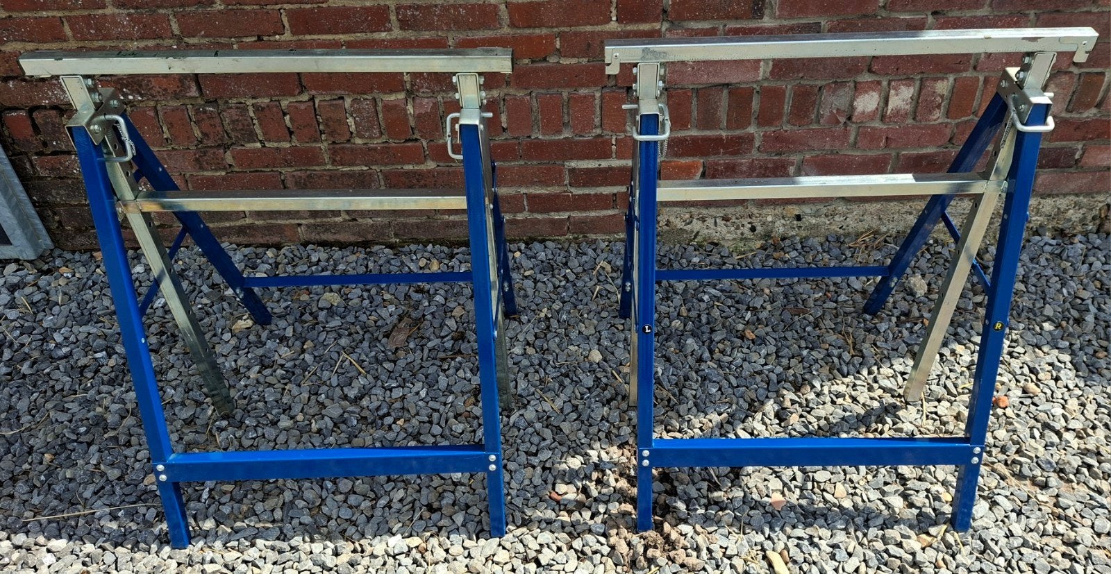 verstelbare stalen schragen, Doe-het-zelf en Bouw, Metalen, Ophalen of Verzenden, Zo goed als nieuw, IJzer