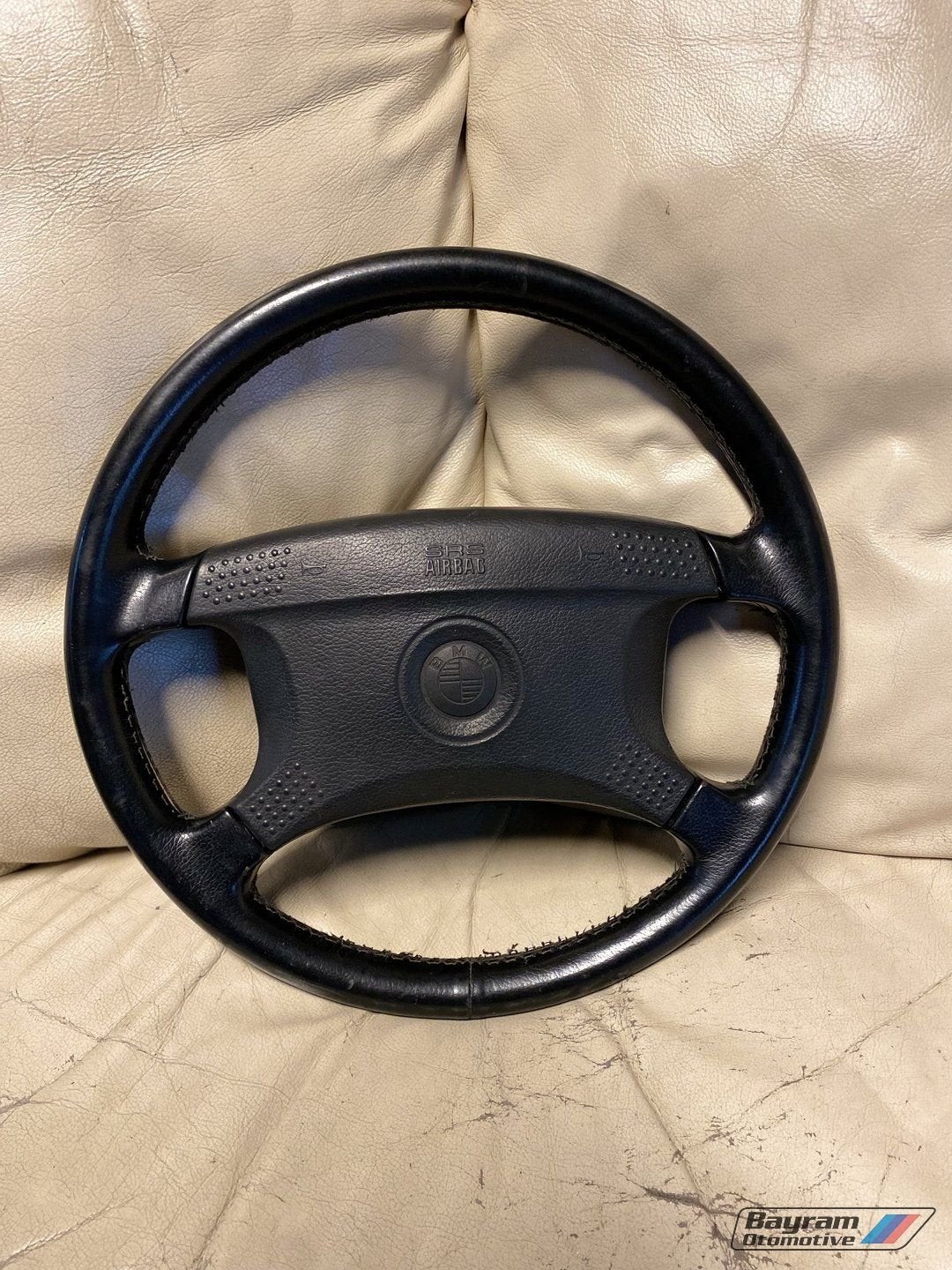 Bmw E36 E34 stuur zwart leder 1994 srs airbag stuur 3-serie, Auto-onderdelen, Gebruikt, -, -, Ophalen of Verzenden