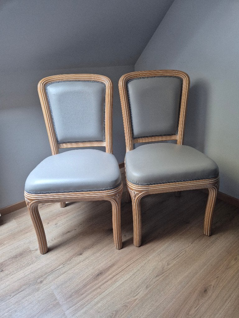 Chaises, Gris, Comme neuf, Deux, Enlèvement
