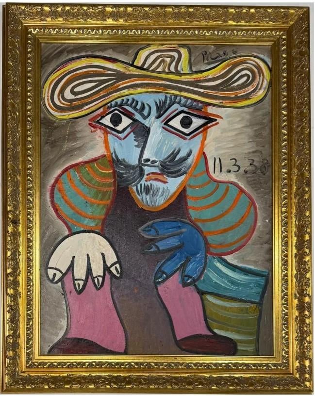 Pablo Picasso 'Buste d'Homme' (11.3.38) in the style of, Ophalen