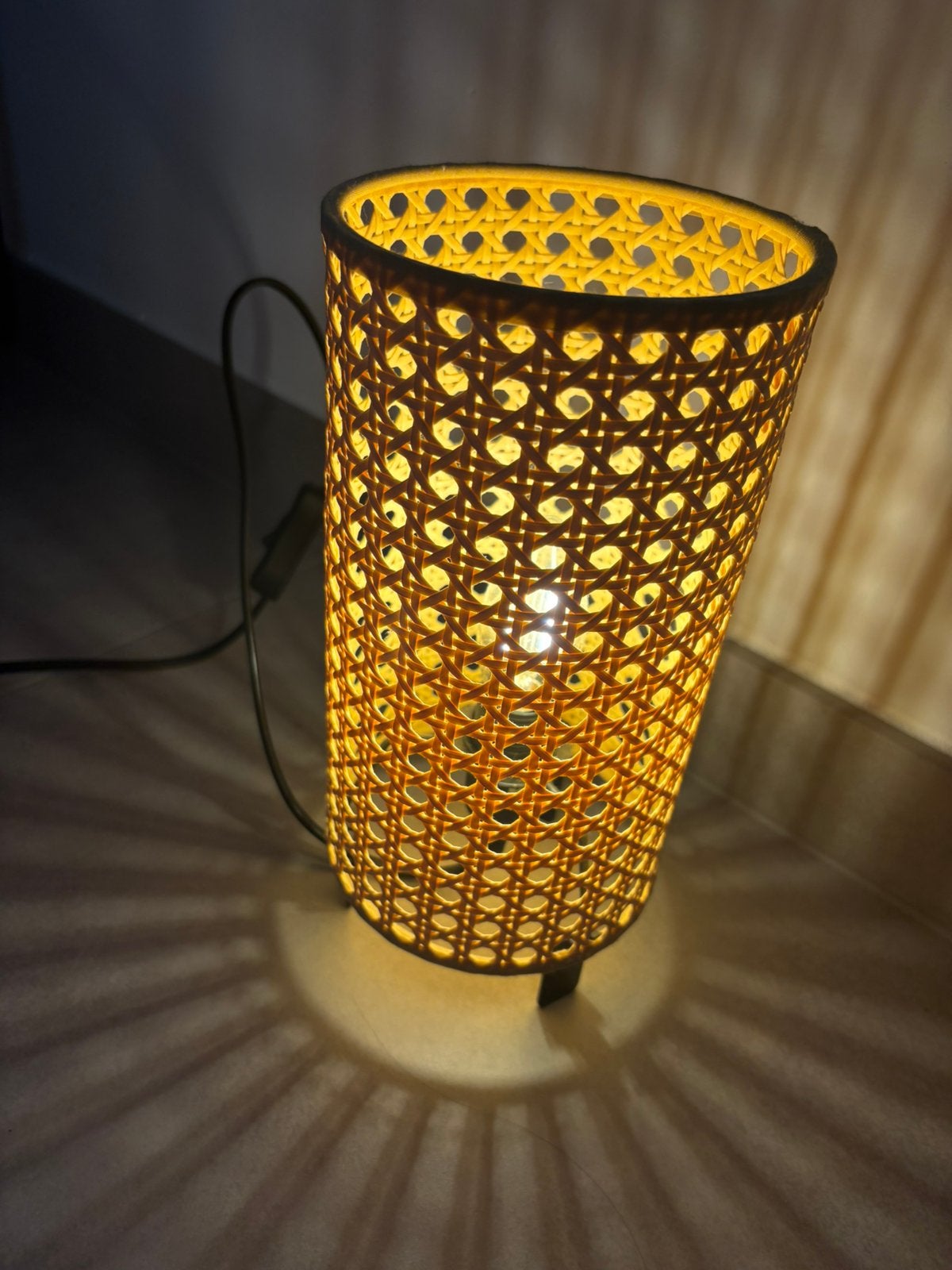 Tafellamp met warm licht, Comme neuf, Enlèvement, Marron, IKEA