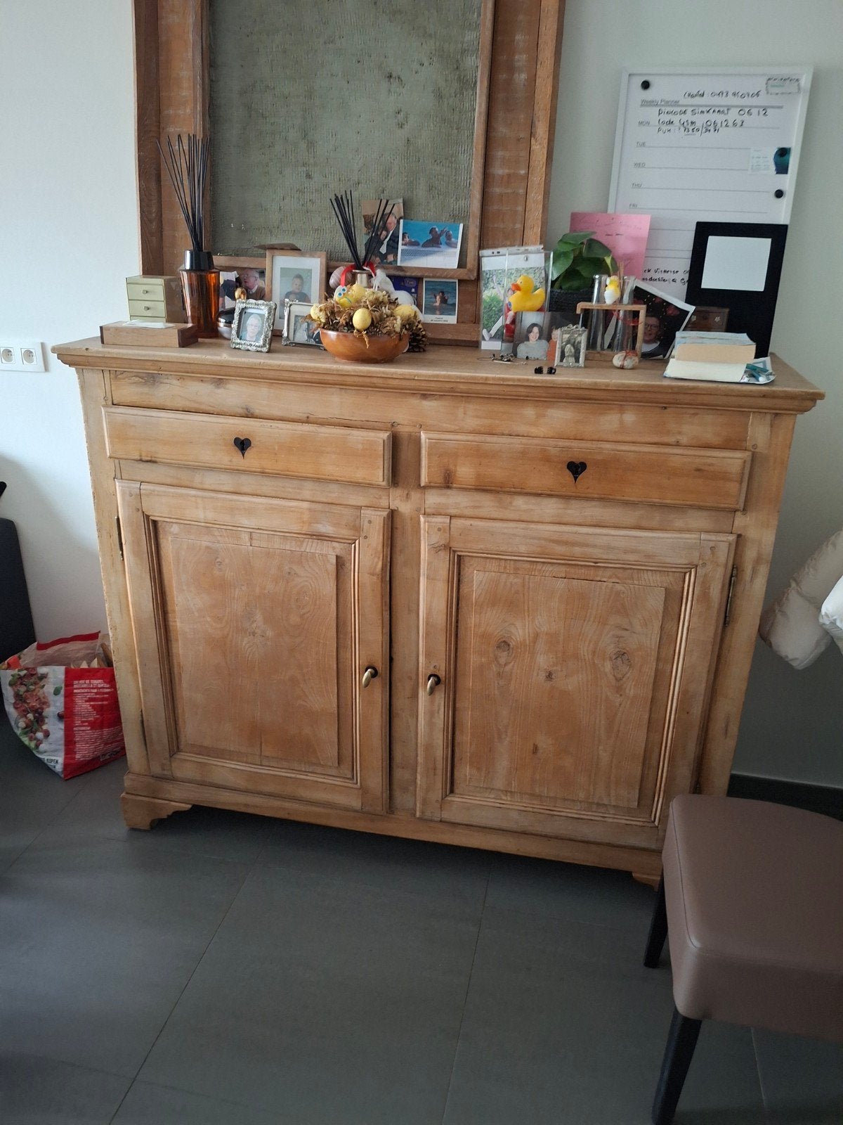 Massief houten dressoir, Avec tiroir(s), 150 à 200 cm, Enlèvement, Utilisé
