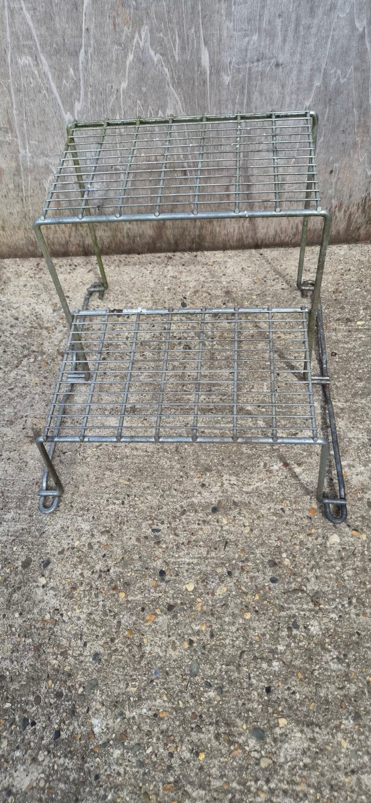 Vintage metalen plantenrek met 2 niveaus, Enlèvement, ., ., .