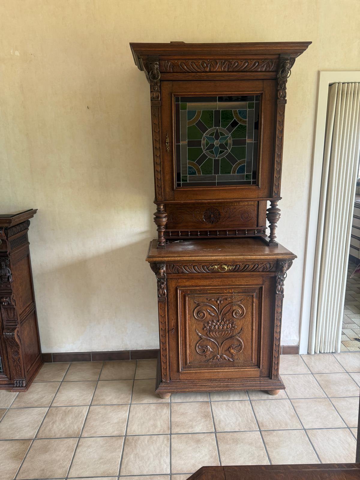 Tweedelig buffetkast (Hendrik II stijl), Antiek en Kunst, Ophalen