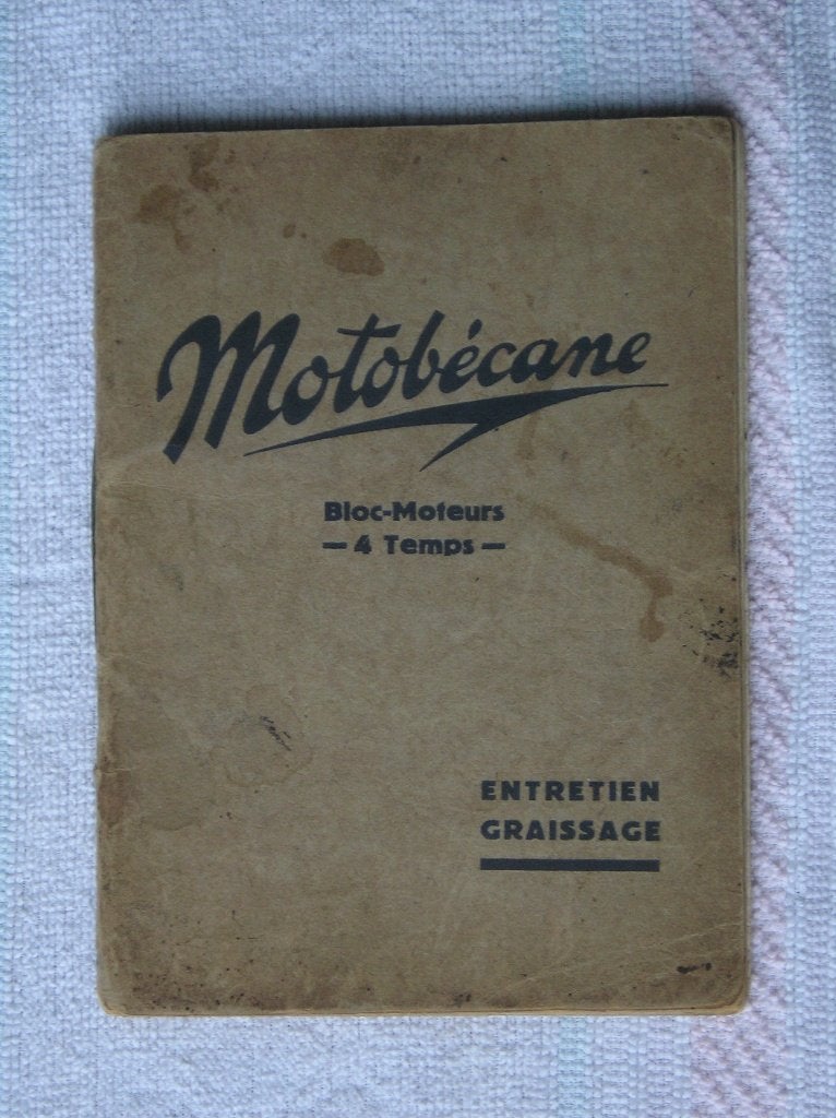 Catalogue Motobécane 4 temps type B3 et B4, Enlèvement