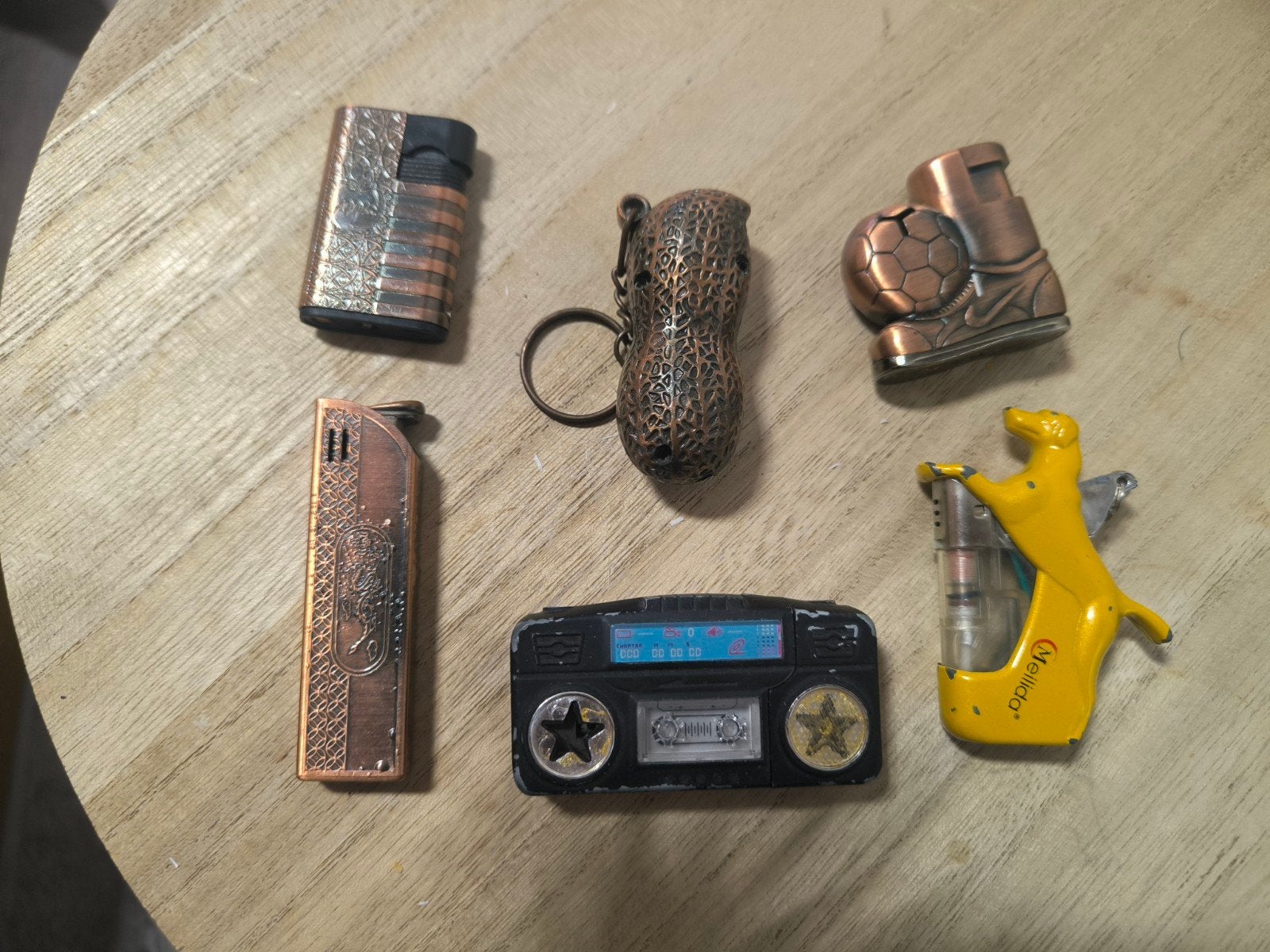 Lot de 7 briquets vintage fantaisie – Années 80/90, Ophalen of Verzenden, Aansteker