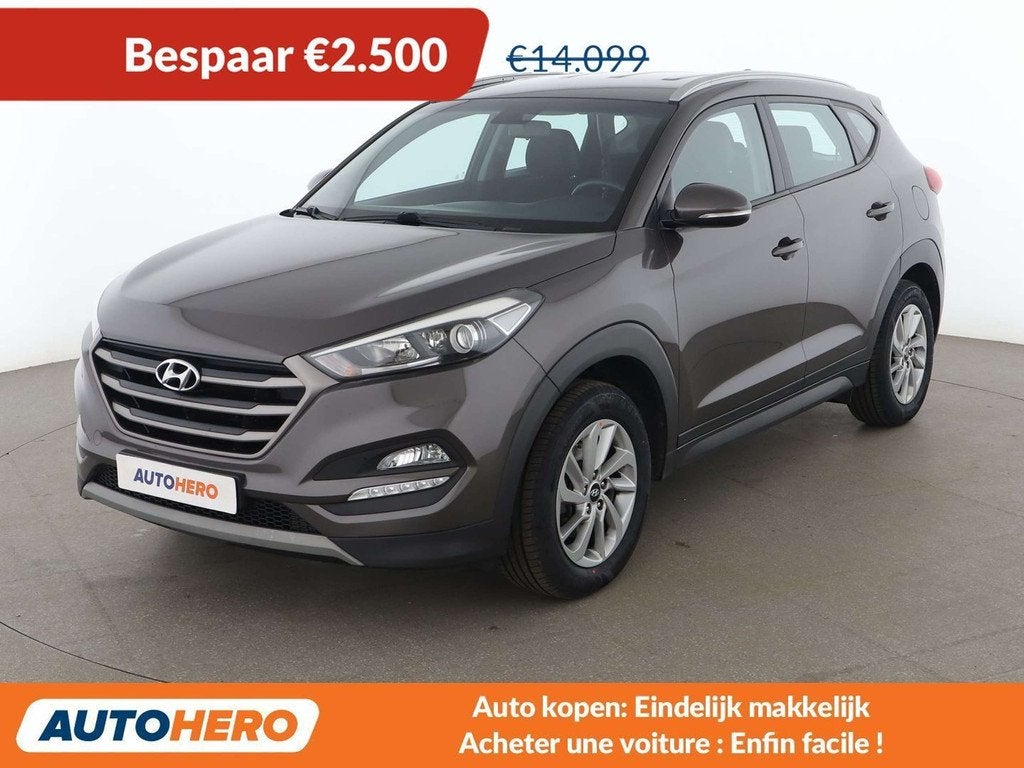 Hyundai Tucson 1.7 CRDi Trend blue 2WD (bj 2016), Auto's, Hyundai, Voorwielaandrijving, Stof, Gebruikt, Zwart