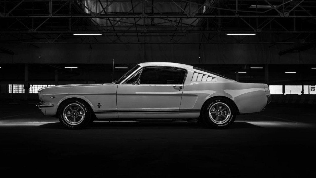 Ford Mustang Fastback 1965, Auto's, 4 zetels, Achterwielaandrijving, Wit, Handgeschakeld