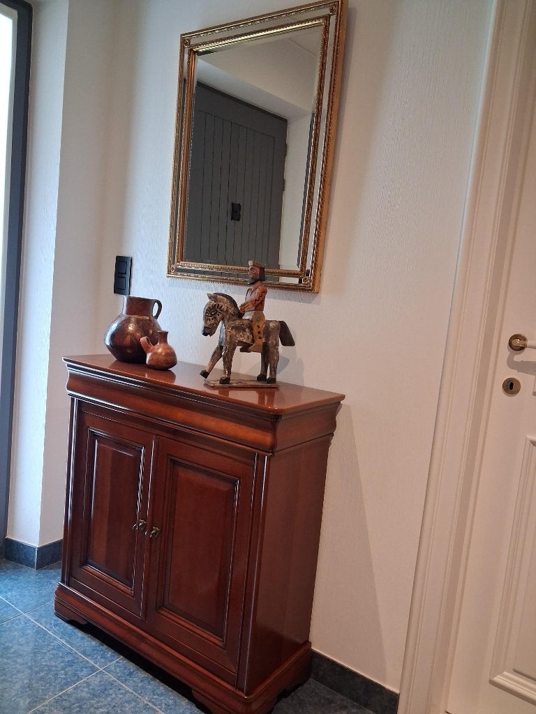 Wandspiegel met goudkleurige lijst, Huis en Inrichting, Ophalen, Gebruikt, 50 tot 75 cm, Minder dan 100 cm