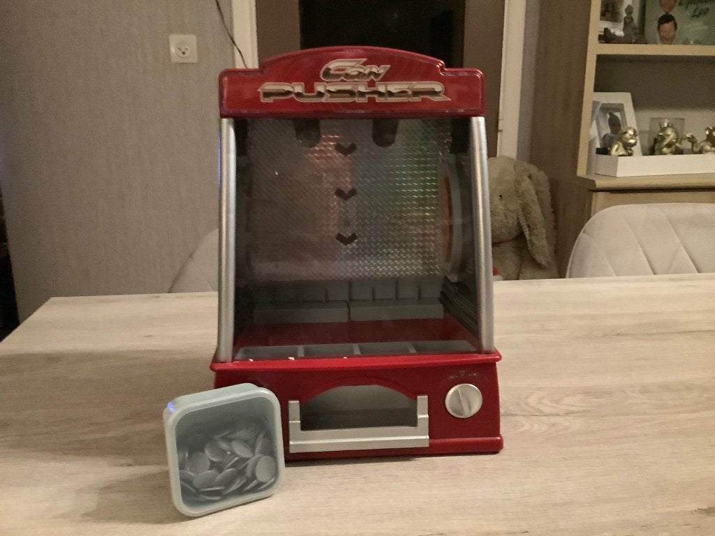 Kermis tafel muntschuiver (licht-geluid) (32x25 cm), Ophalen of Verzenden, Zo goed als nieuw