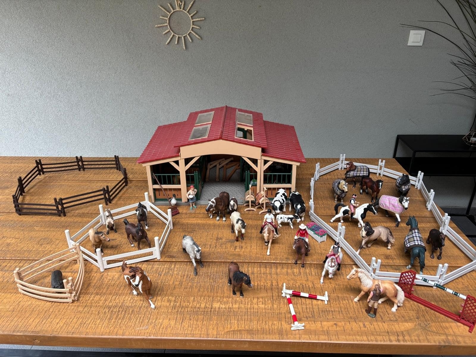 Grote Schleich paarden verzameling + manege, Kinderen en Baby's, Ophalen, Gebruikt