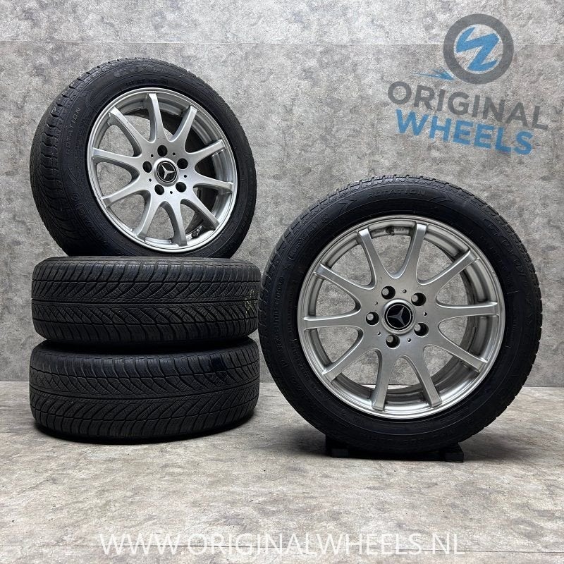 16 inch originele velgen + winterbanden Mercedes A B klasse, Pneus et Jantes, Pneus hiver, 16 pouces, -