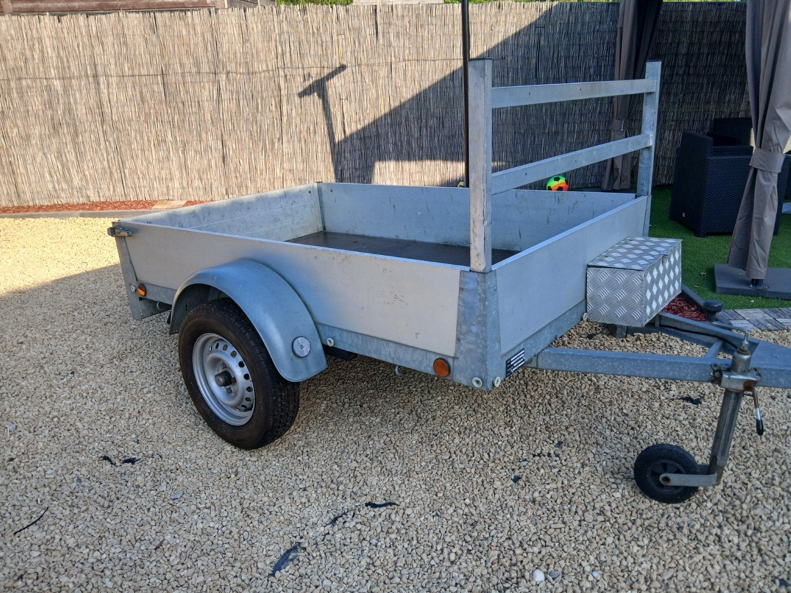 Gegalavaniseerde aluminium aanhangwagen 200 x 130 cm, Auto diversen, Aanhangers en Bagagewagens, Ophalen