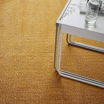 IKEA LANGSTED laagpolig tapijt, 133 x 195 cm, geel, Ophalen, Zo goed als nieuw