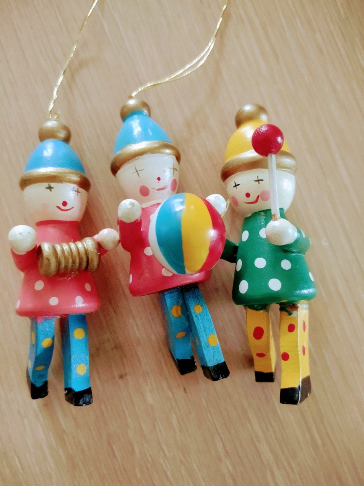 3 vintage houten kerstfiguren., Diversen, Kerst, Ophalen of Verzenden