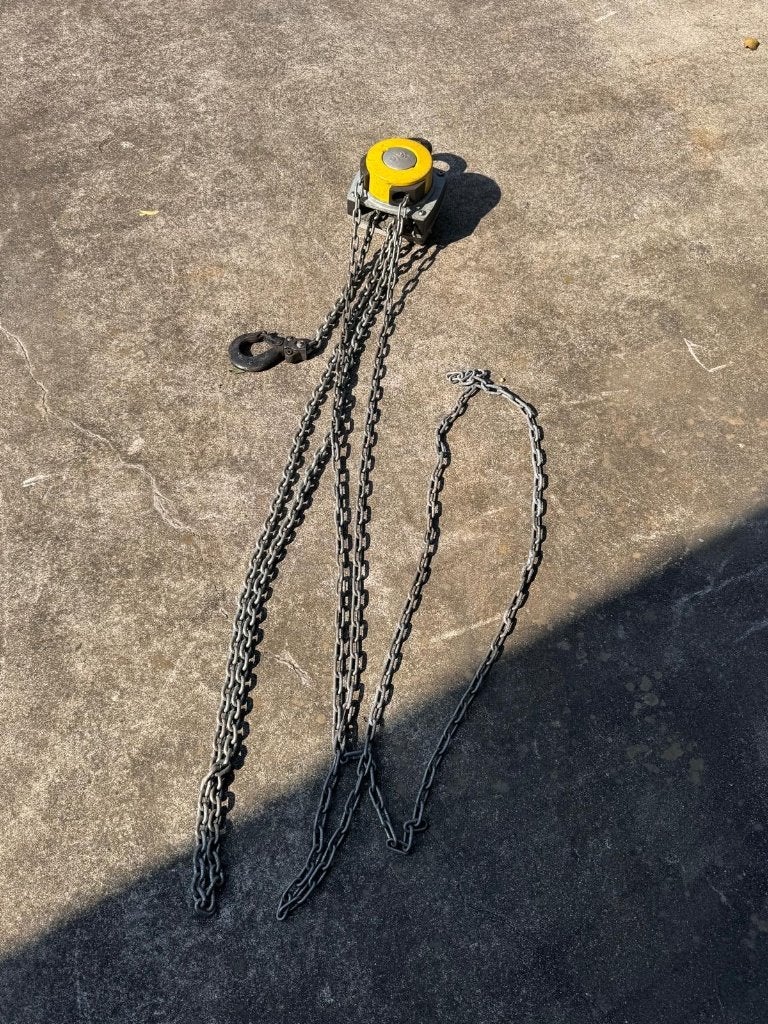 YALE H300 HANDKETTINGTAKEL | INDUSTRIËLE KWALITEIT, Doe-het-zelf en Bouw, Ophalen, Gebruikt, Handmatig