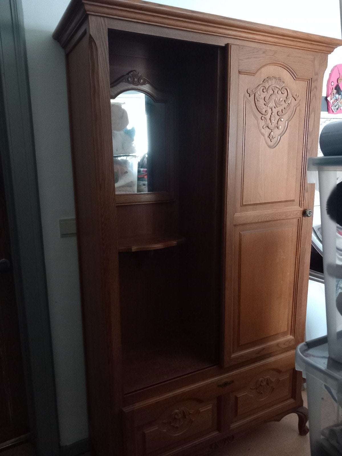porte manteaux de hall  en chêne blond, Enlèvement
