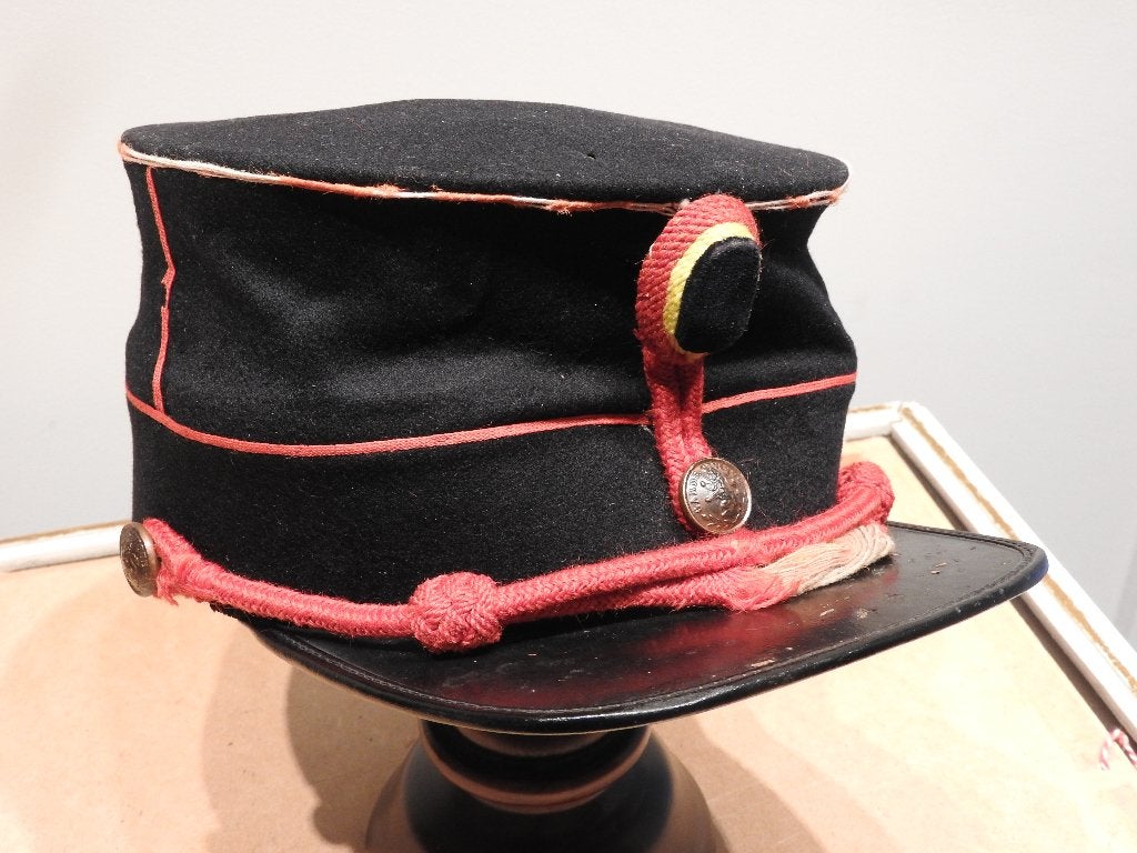 1914 Képi GARDE CIVIQUE originale avec étiquette Hasselt, Collections, Enlèvement ou Envoi, Autres, Casque ou Béret