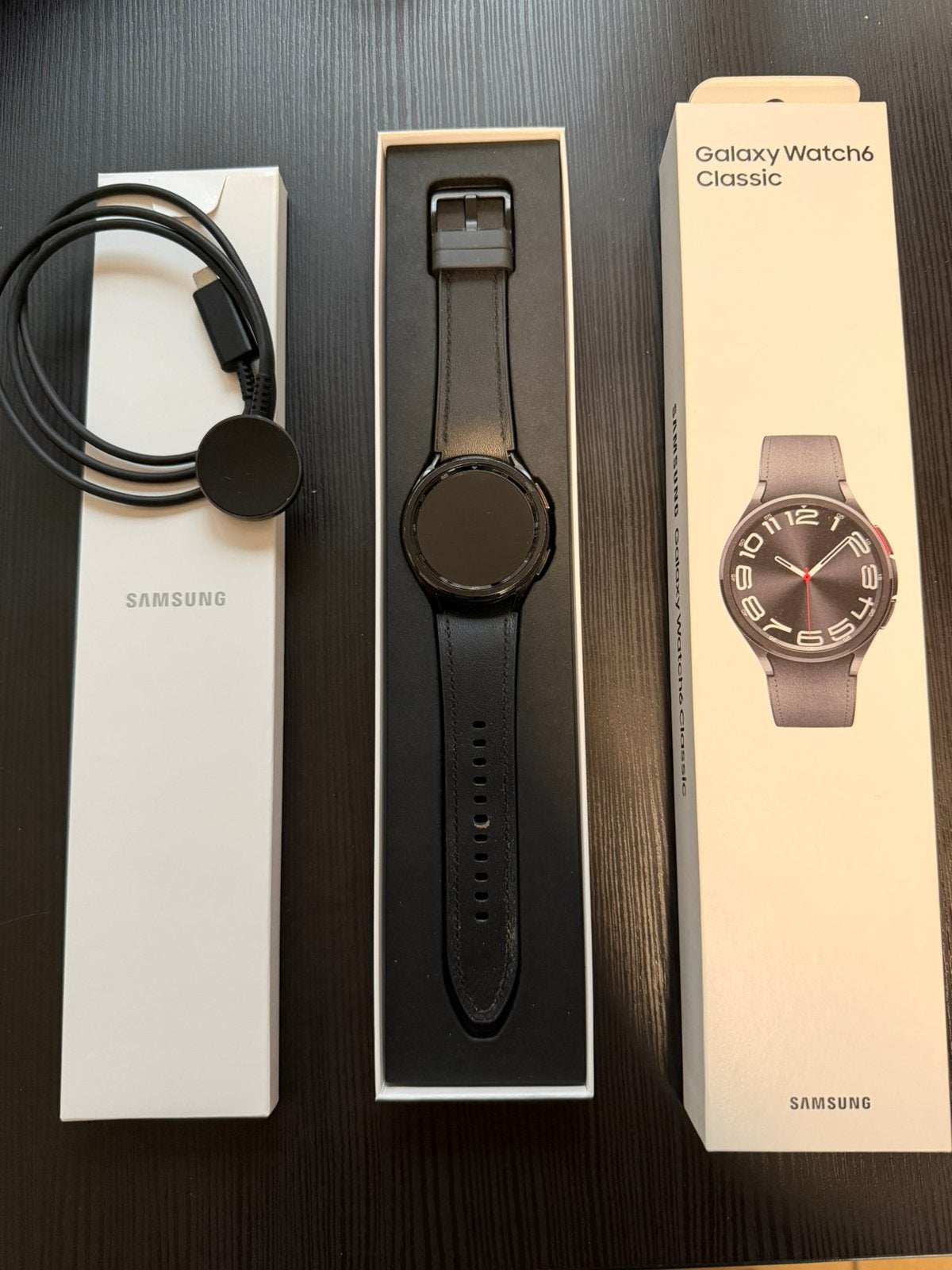 Samsung Galaxy watch 6 classic, Ophalen, Zo goed als nieuw, Zwart, Android