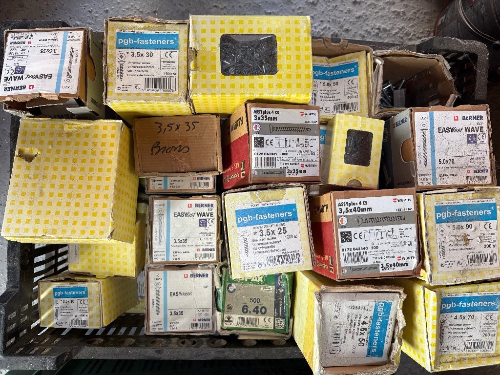 Partij schroeven Berner / PGB / Würth / SPAX, Bricolage & Construction, Quincaillerie & Fixations, Enlèvement, Utilisé, Vis
