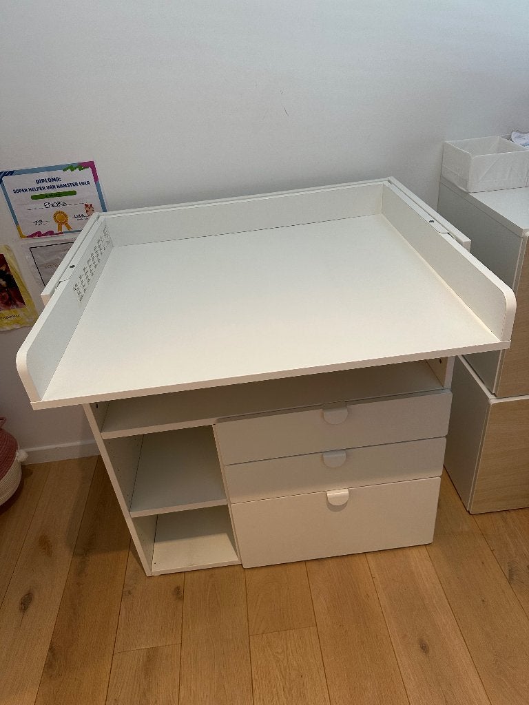 Småstad - Ververscommode wit, Ophalen, Gebruikt, 75 tot 100 cm, 90 tot 105 cm