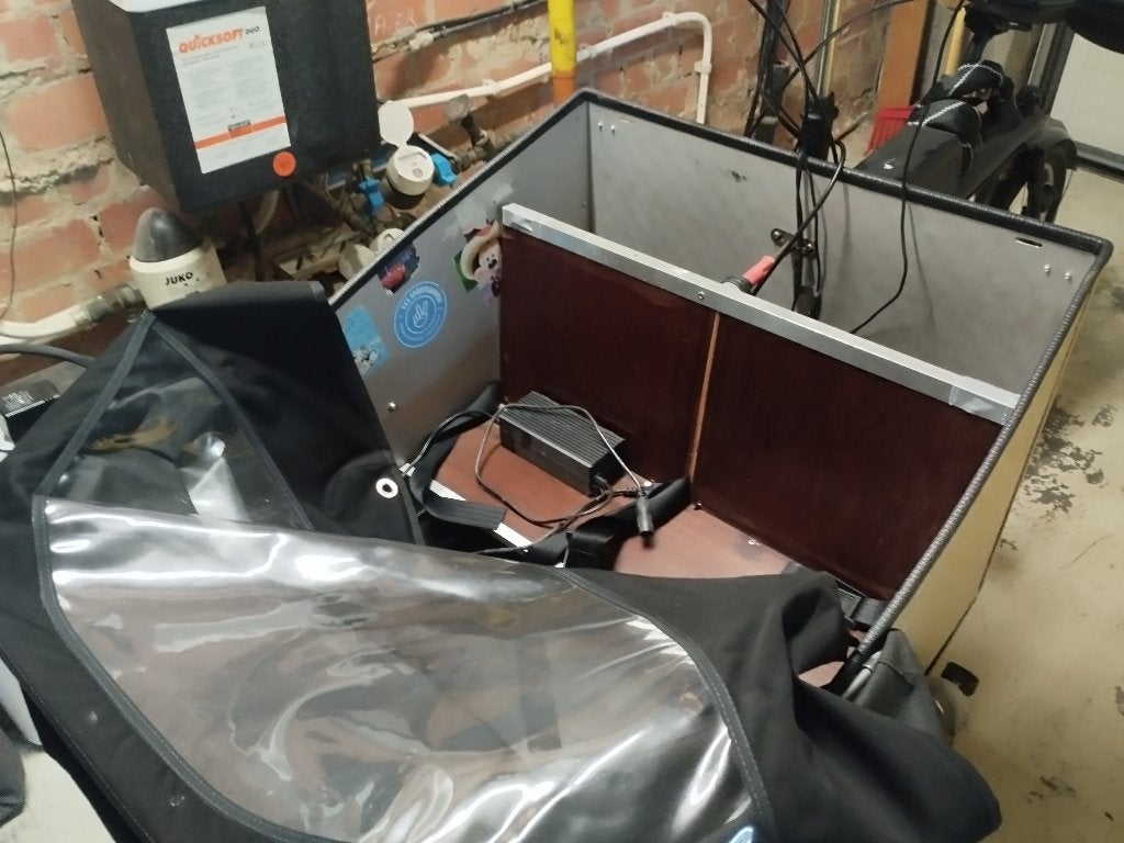 Bakfiets elektrisch, Fietsen en Brommers, Gebruikt, 2 kinderen, Elektrisch, Schijfrem