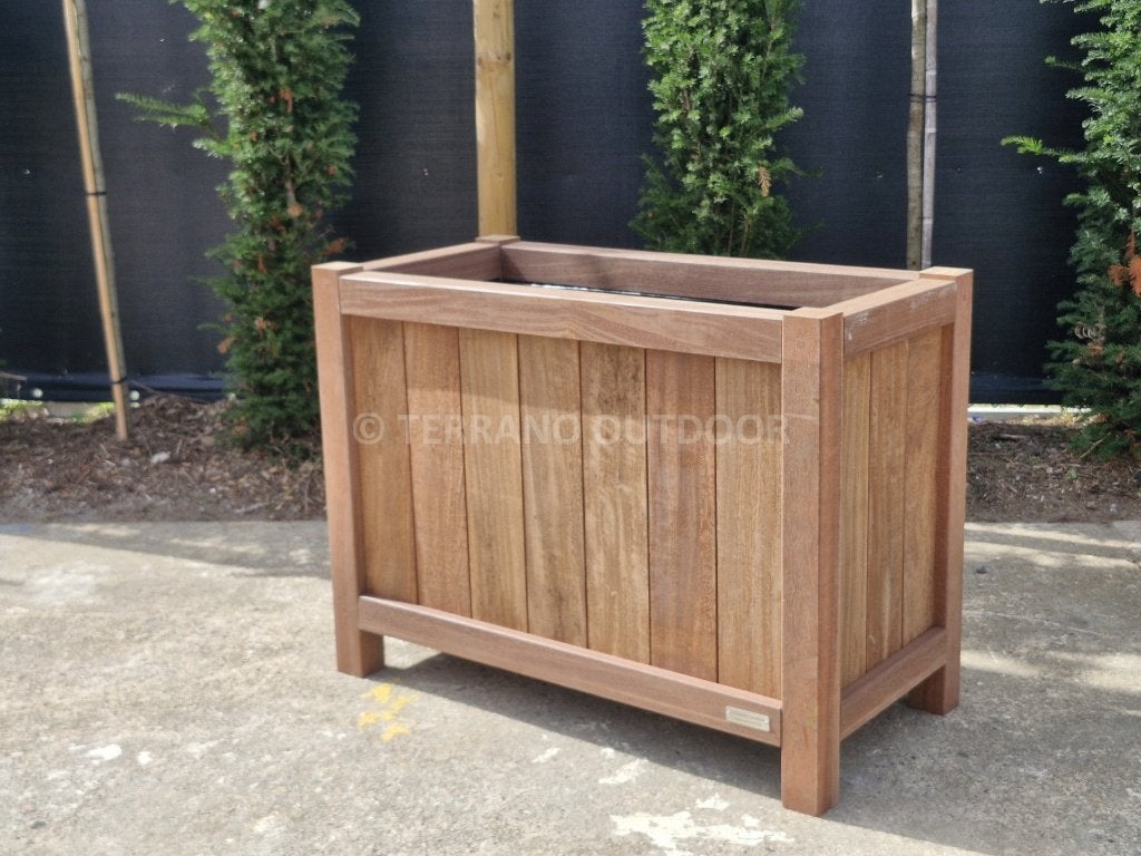 Bac Azobé 100x50x80 – bois dur massif, 25 ans, Neuf, Enlèvement, 100 cm ou plus, Rectangulaire