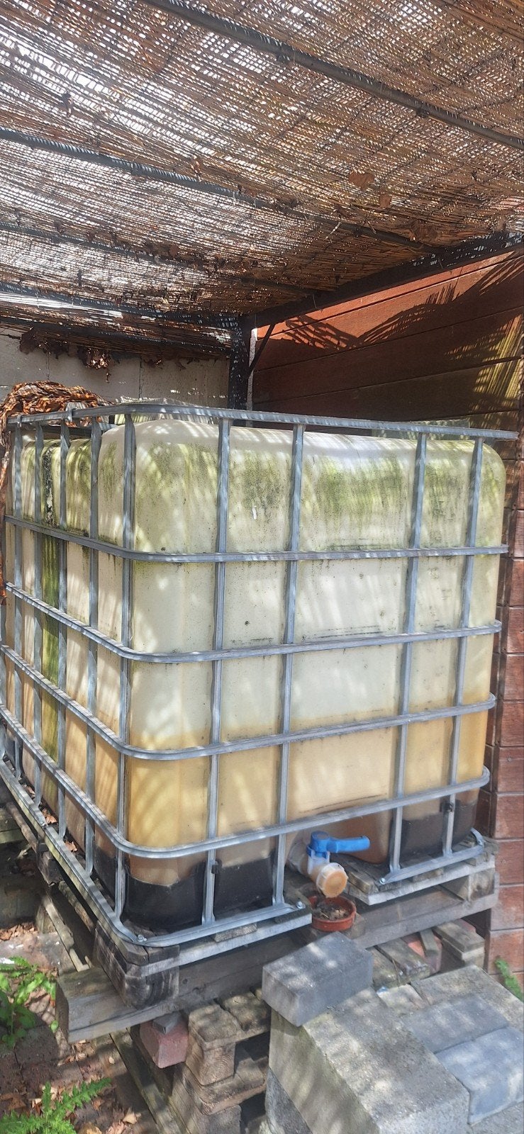 Le conteneur IBC de 1000 litres contenant de l'huile résidue, Enlèvement