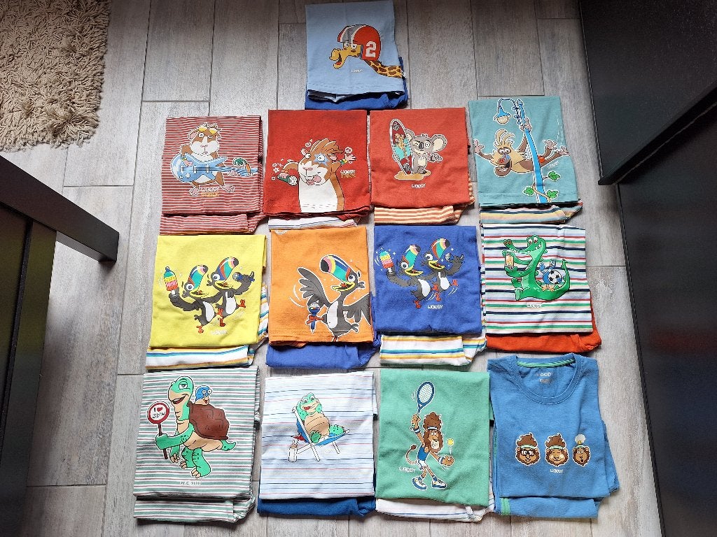 ★ M128 - Woody zomerpyjama's, Nacht- of Onderkleding, Gebruikt, Ophalen of Verzenden, Jongen