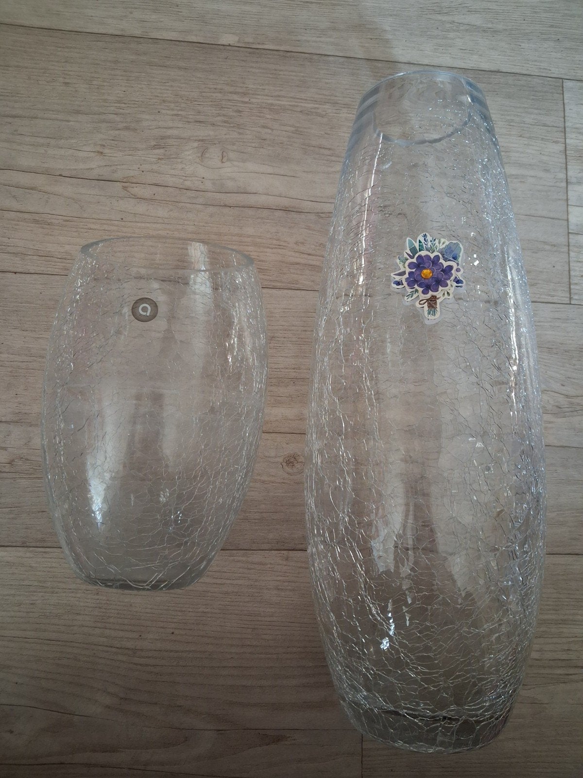 Vases en verre, Ophalen, Gebruikt, Op voet, Transparant