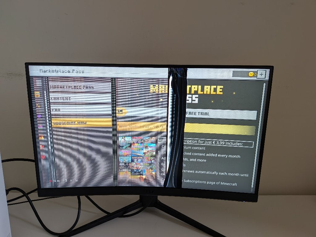 GRATIS kapotte gaming monitor, Ophalen, Niet werkend, 120 Hz, LCD