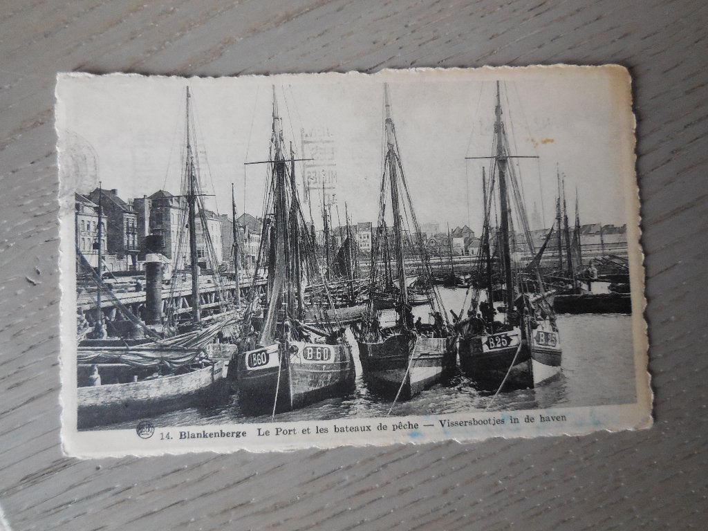 postkaart Blankenberge Haven, Verzamelen, Ophalen of Verzenden, 1940 tot 1960, Gelopen, West-Vlaanderen