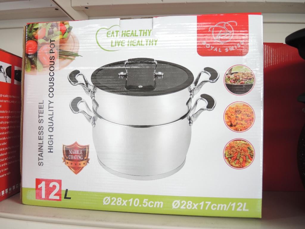 Couscous/stoompan 12 l nieuw!, Inox, Qw, Nieuw, Ophalen of Verzenden