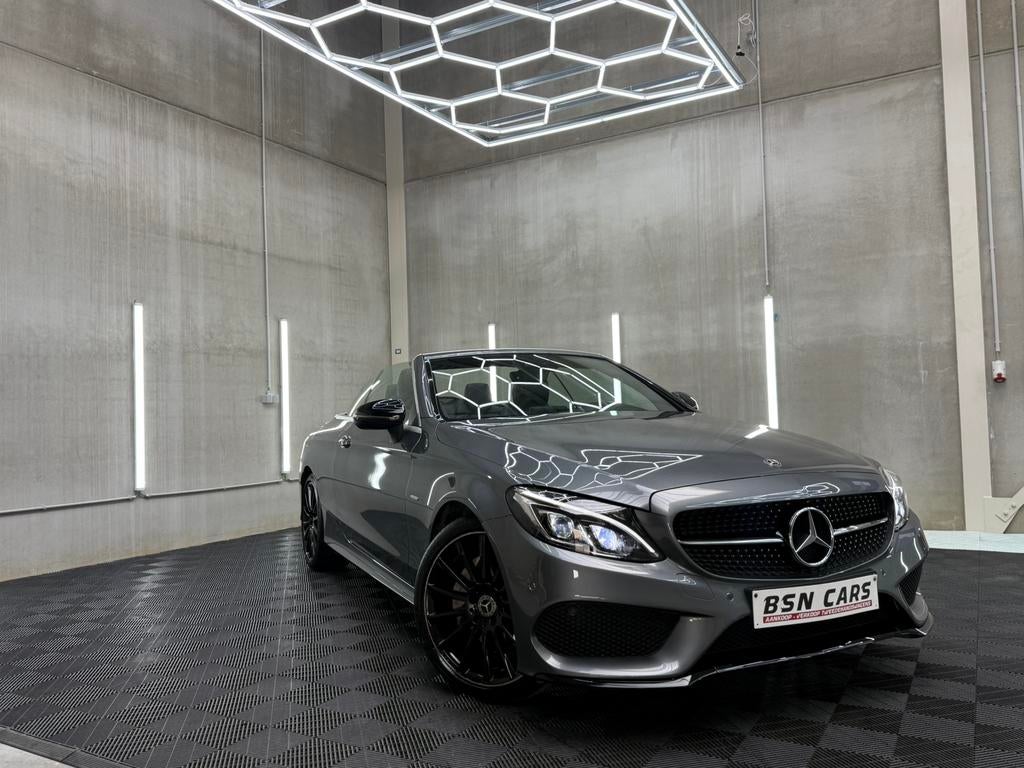 MERCEDES-BENZ C180/AMG/NIGHTEDITION/CAMERA/CARBON/LEER/GRNTI, Auto's, Mercedes-Benz, Automaat, Achterwielaandrijving, Cabriolet