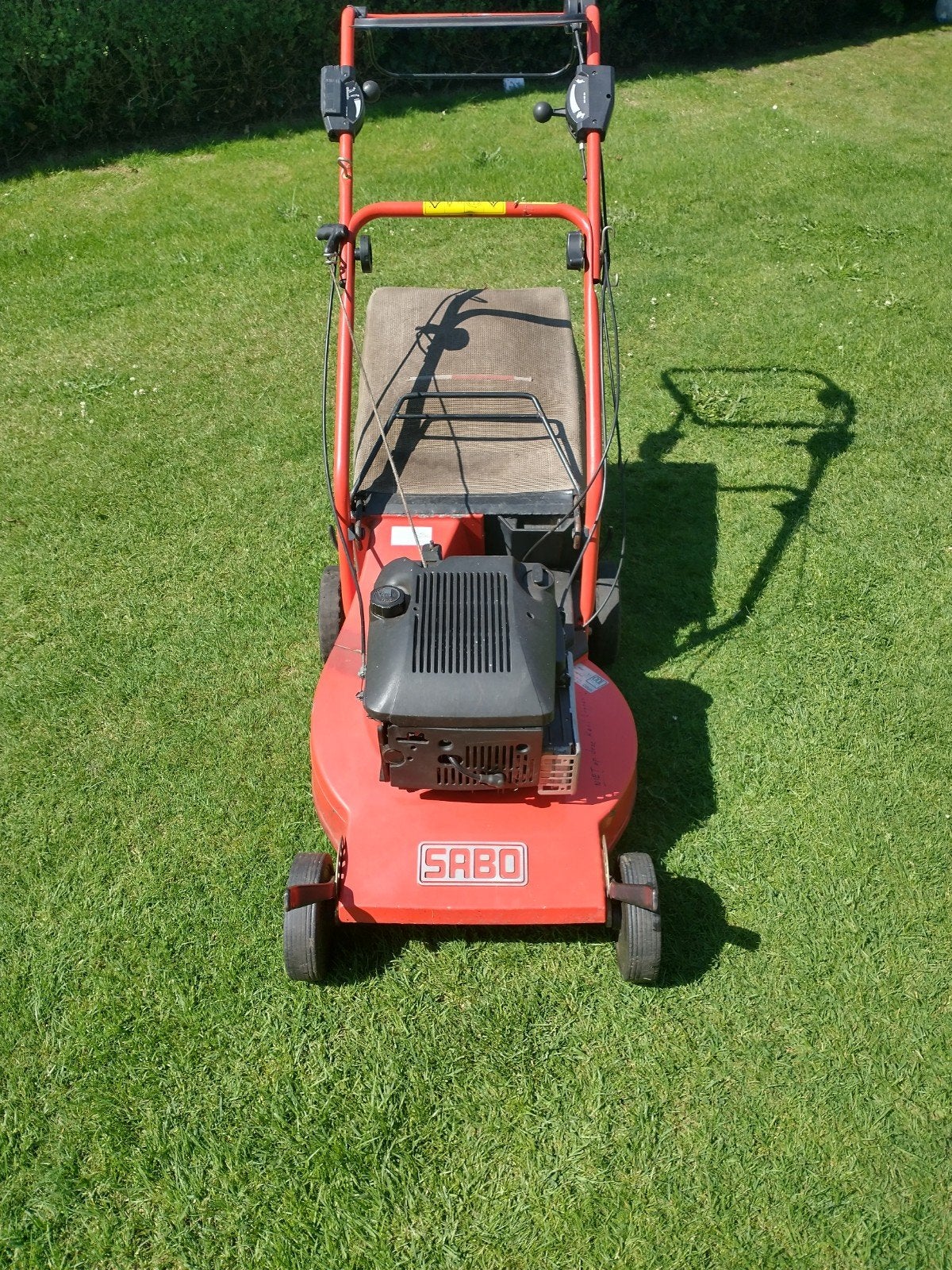 Grasmaaier sabo  zelftrekker 2 standen aluminium dek 52 CM m, Ophalen