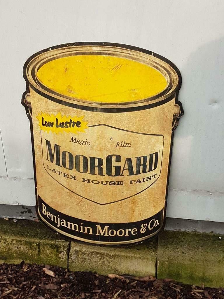 USA bord MoorGard, Benjamin Moore & Co, latex blik verf., Verzamelen, Ophalen of Verzenden, Gebruikt, Reclamebord