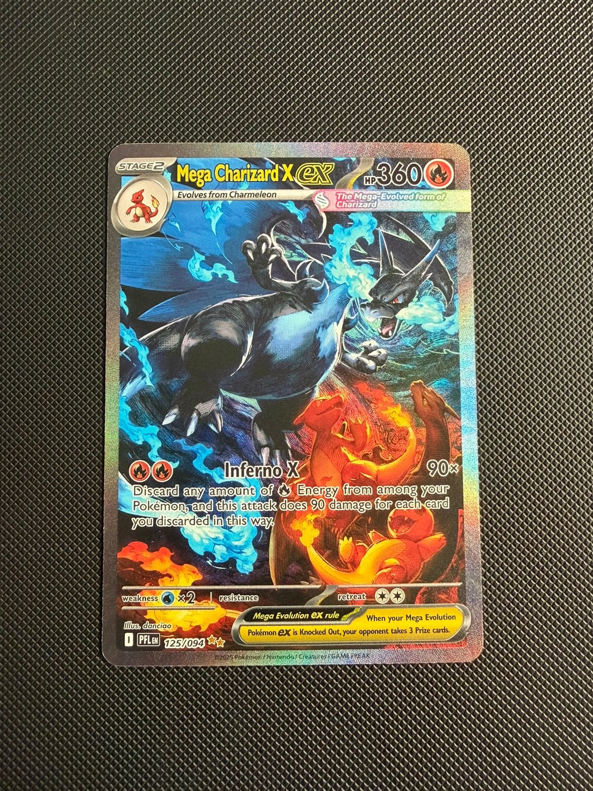 Mega charizard x ex, Hobby en Vrije tijd, Ophalen of Verzenden, Zo goed als nieuw, Losse kaart, Foil