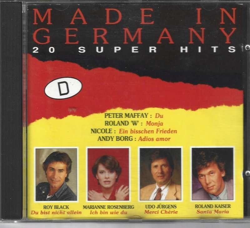 CD Made In Germany - 20 Super Hits vol 1, CD & DVD, CD | Chansons populaires, Comme neuf, Pop, Compilation, Enlèvement ou Envoi